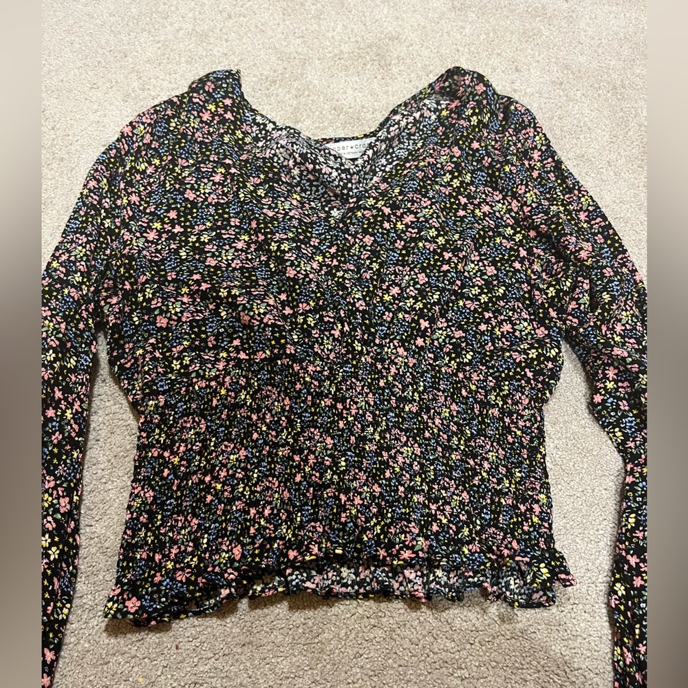 Long sleeve floral shirt